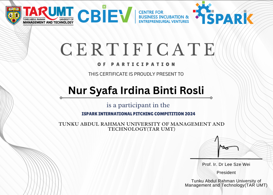 ISPARK Participation Certificate