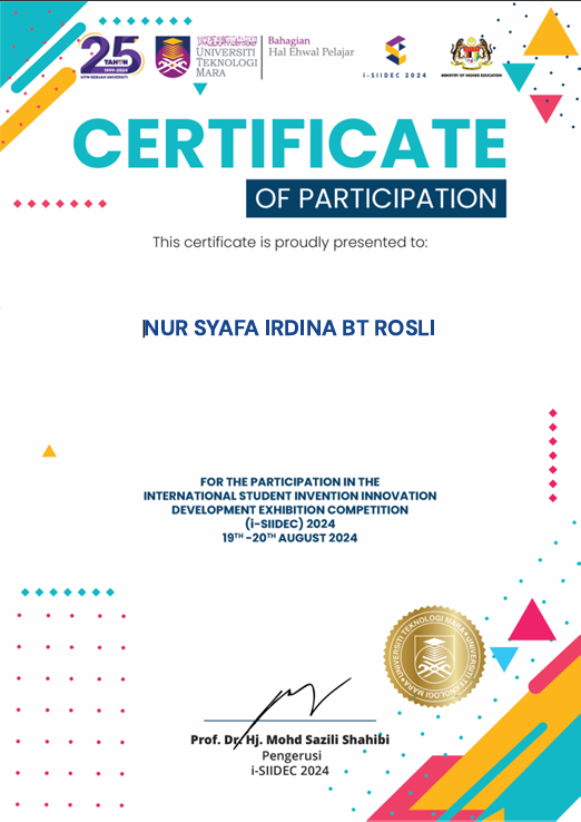 I-SIIDEC 2024 Certificate